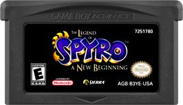 Cartridge artwork for Legend Of Spyro - A New Beginning, The on the Nintendo Game Boy Advance.