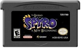 Cartridge artwork for Legend of Spyro: A New Beginning on the Nintendo Game Boy Advance.