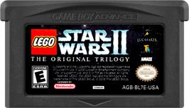 Cartridge artwork for Lego Star Wars 2 - The Original Trilogy on the Nintendo Game Boy Advance.