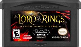 Cartridge artwork for Lord Of The Rings, The - The Fellowship Of The Ring on the Nintendo Game Boy Advance.