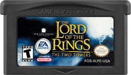 Cartridge artwork for Lord Of The Rings, The - The Two Towers on the Nintendo Game Boy Advance.
