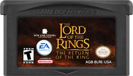 Cartridge artwork for Lord of the Rings, The - The Return of the King (Vast Fame) on the Nintendo Game Boy Advance.