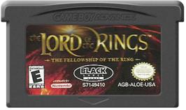 Cartridge artwork for Lord of the Rings: The Fellowship of the Ring on the Nintendo Game Boy Advance.