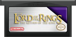 Cartridge artwork for Lord of the Rings: The Return of the King on the Nintendo Game Boy Advance.