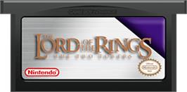 Cartridge artwork for Lord of the Rings: The Two Towers on the Nintendo Game Boy Advance.