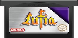 Cartridge artwork for Lufia: The Ruins of Lore on the Nintendo Game Boy Advance.