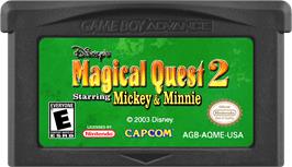Cartridge artwork for Magical Quest 2 Starring Mickey And Minnie on the Nintendo Game Boy Advance.