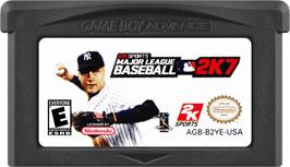 Cartridge artwork for Major League Baseball 2k7 on the Nintendo Game Boy Advance.