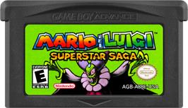 Cartridge artwork for Mario And Luigi - Superstar Saga on the Nintendo Game Boy Advance.