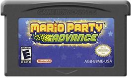 Cartridge artwork for Mario Party Advance on the Nintendo Game Boy Advance.