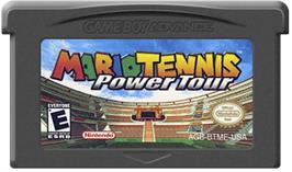 Cartridge artwork for Mario Tennis: Power Tour on the Nintendo Game Boy Advance.