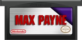 Cartridge artwork for Max Payne on the Nintendo Game Boy Advance.