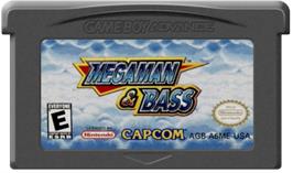Cartridge artwork for Mega Man & Bass on the Nintendo Game Boy Advance.
