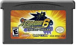 Cartridge artwork for Mega Man Battle Network 6: Cybeast Gregar on the Nintendo Game Boy Advance.