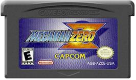 Cartridge artwork for Mega Man Zero on the Nintendo Game Boy Advance.