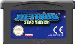 Cartridge artwork for Metroid: Zero Mission on the Nintendo Game Boy Advance.