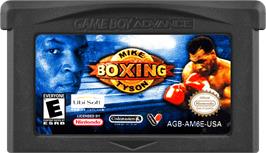 Cartridge artwork for Mike Tyson Boxing on the Nintendo Game Boy Advance.