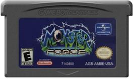 Cartridge artwork for Monster Force on the Nintendo Game Boy Advance.