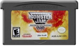 Cartridge artwork for Monster Jam: Maximum Destruction on the Nintendo Game Boy Advance.