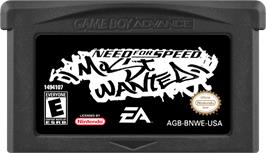 Cartridge artwork for Need For Speed - Most Wanted on the Nintendo Game Boy Advance.