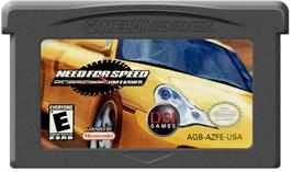 Cartridge artwork for Need for Speed: Porsche Unleashed on the Nintendo Game Boy Advance.
