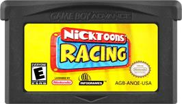 Cartridge artwork for Nicktoons Racing on the Nintendo Game Boy Advance.