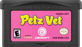 Cartridge artwork for Petz Vet on the Nintendo Game Boy Advance.