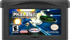 Cartridge artwork for Phalanx on the Nintendo Game Boy Advance.