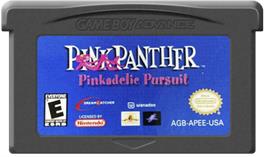 Cartridge artwork for Pink Panther: Pinkadelic Pursuit on the Nintendo Game Boy Advance.
