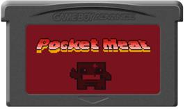 Cartridge artwork for Pocket Meat on the Nintendo Game Boy Advance.
