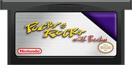 Cartridge artwork for Pocky & Rocky with Becky on the Nintendo Game Boy Advance.