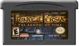 Cartridge artwork for Prince of Persia: The Sands of Time on the Nintendo Game Boy Advance.