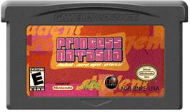 Cartridge artwork for Princess Natasha: Student • Secret Agent • Princess on the Nintendo Game Boy Advance.