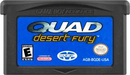 Cartridge artwork for Quad Desert Fury on the Nintendo Game Boy Advance.