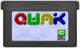 Cartridge artwork for Qwak on the Nintendo Game Boy Advance.