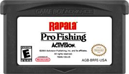 Cartridge artwork for Rapala Pro Fishing on the Nintendo Game Boy Advance.