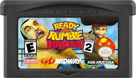 Cartridge artwork for Ready 2 Rumble Boxing Round 2 on the Nintendo Game Boy Advance.
