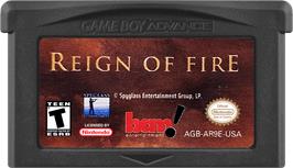 Cartridge artwork for Reign Of Fire on the Nintendo Game Boy Advance.