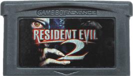 Cartridge artwork for Resident Evil 2 on the Nintendo Game Boy Advance.