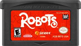Cartridge artwork for Robots on the Nintendo Game Boy Advance.