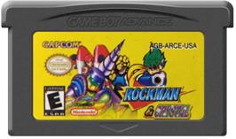 Cartridge artwork for Rockman And Crystal on the Nintendo Game Boy Advance.