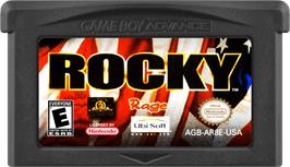 Cartridge artwork for Rocky on the Nintendo Game Boy Advance.
