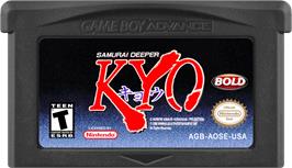Cartridge artwork for Samurai Deeper Kyo on the Nintendo Game Boy Advance.