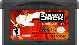 Cartridge artwork for Samurai Jack - The Amulet Of Time on the Nintendo Game Boy Advance.