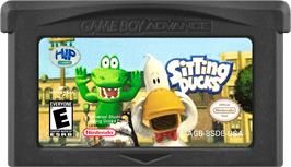 Cartridge artwork for Sitting Ducks on the Nintendo Game Boy Advance.