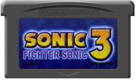 Cartridge artwork for Sonic 3 - Fighter Sonic on the Nintendo Game Boy Advance.