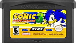 Cartridge artwork for Sonic Advance 3 on the Nintendo Game Boy Advance.