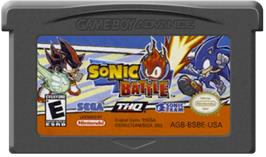 Cartridge artwork for Sonic Battle on the Nintendo Game Boy Advance.