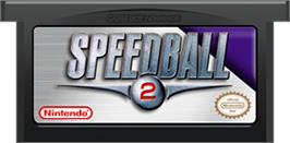 Cartridge artwork for Speedball 2: Brutal Deluxe on the Nintendo Game Boy Advance.