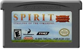 Cartridge artwork for Spirit: Stallion of the Cimarron on the Nintendo Game Boy Advance.